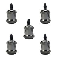 Pack De 5 Soquetes E27 Metálicos Retro Vintage Con Cable 90Cm