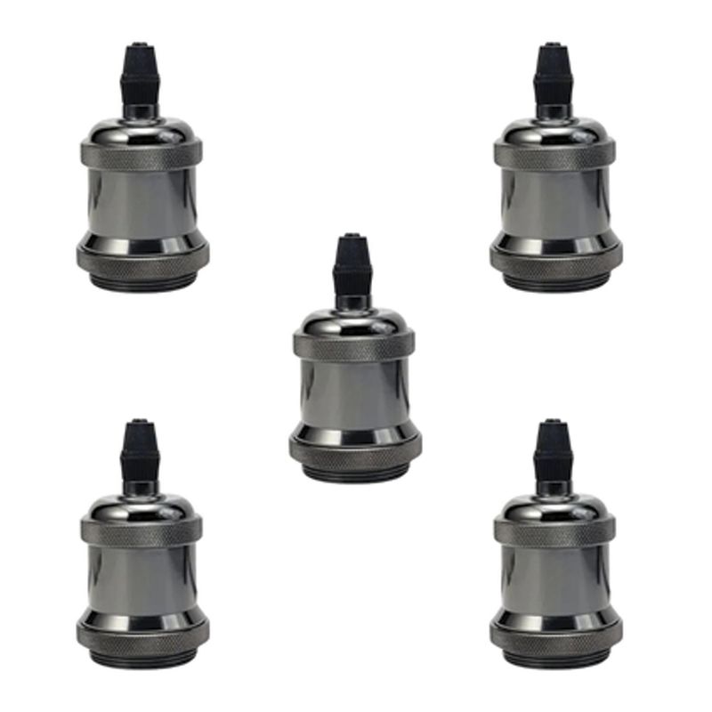 HB LEDS - Pack 5 Soquetes E-27 Retro Metálico Vintage