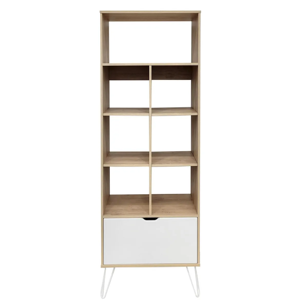 AGM - Estante Vintage Melamina 4 Nivel(es) 68x180x34 cm Jerez/Blanco