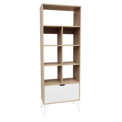 Imagen 2 del producto Estante Vintage Melamina 4 Nivel(es) 68x180x34 cm Jerez/Blanco