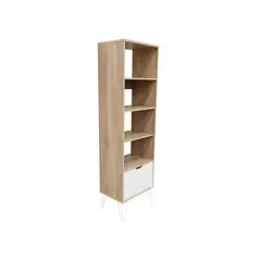 AGM - Estante Vintage Melamina 4 Nivel(es) 50x170x34 cm Jerez/Blanco