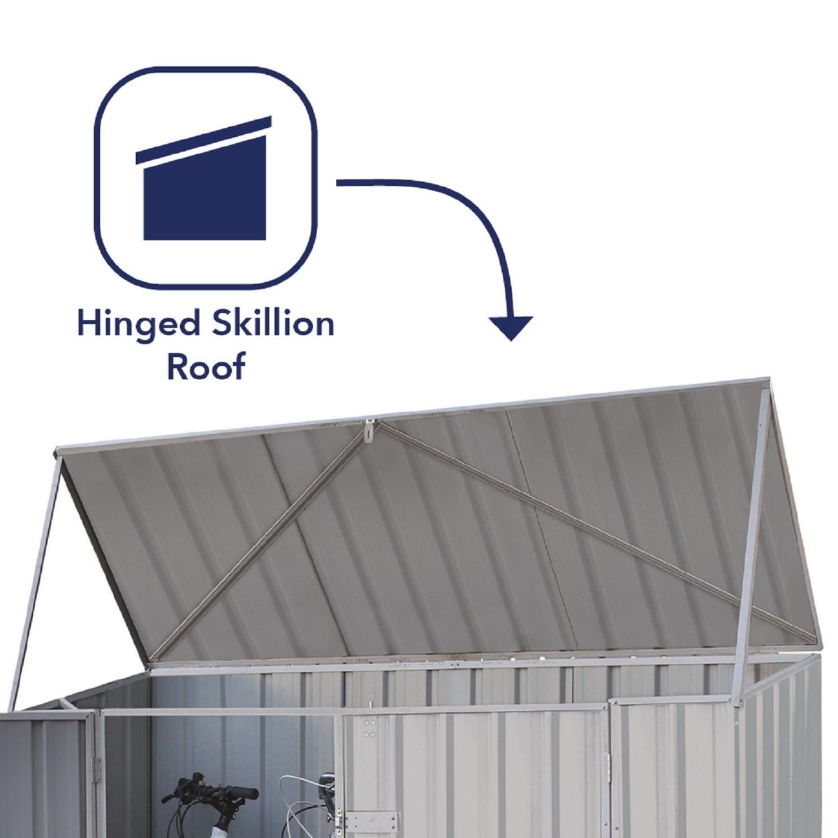 ABSCO - Bodega bicicleta 226x78x131 cm color gris.