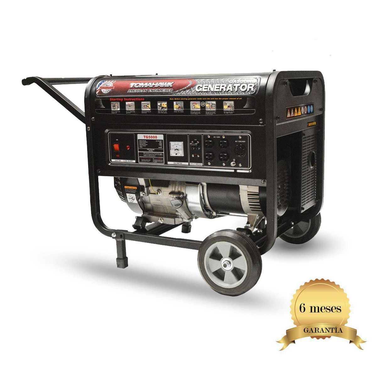 TOMAHAWK POWER - Generador Eléctrico a Gasolina Partida Eléctrica 5000 W 15 l