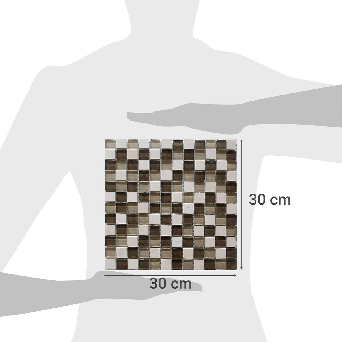 ANTIK - Malla mixta mic 30x30 cm café