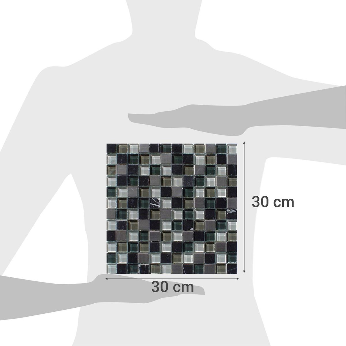 ANTIK - Malla mixta mic 30x30 n/b