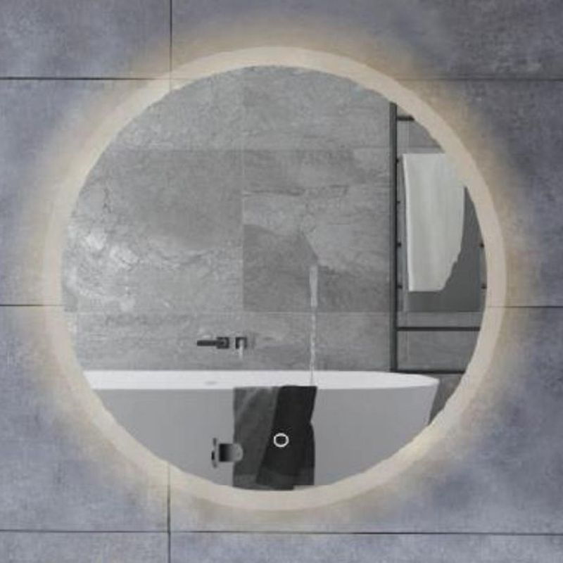 KLIPEN - Espejo ø 80cm , espesor 5 mm, con luz led cálida e interruptor táctil