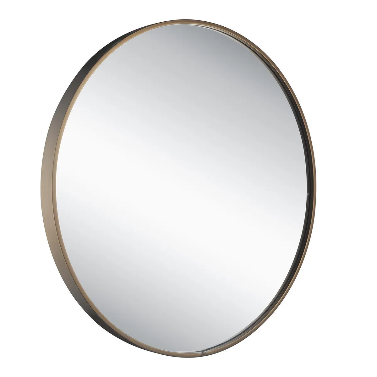 KLIPEN - Espejo Baño Forma Redonda 60x60 cm Bronce Dalia Antique Bronze