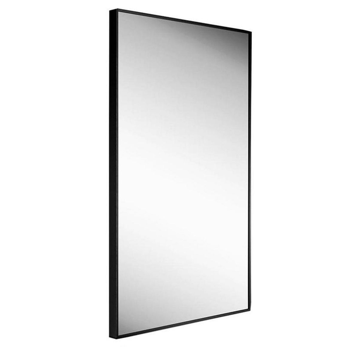 KLIPEN - Espejo Baño Forma Rectangular 60x100 cm Negro Ebro