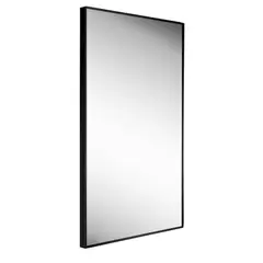 KLIPEN - Espejo Baño Forma Rectangular 60x100 cm Negro Ebro
