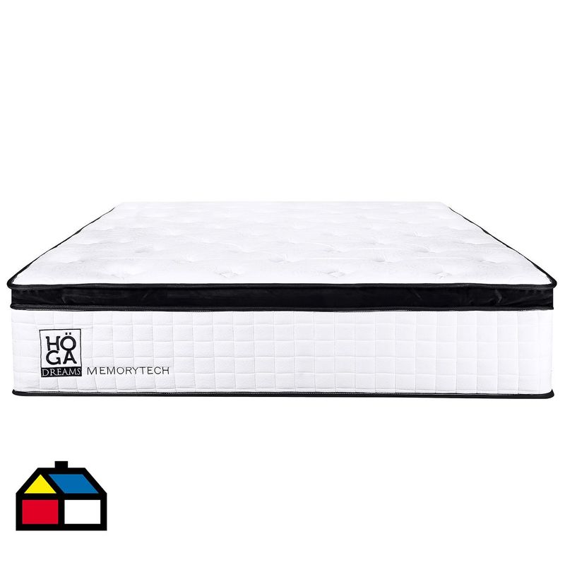 HOGADREAMS - Colchón Memorytech Resorte Pocket 2 Plazas