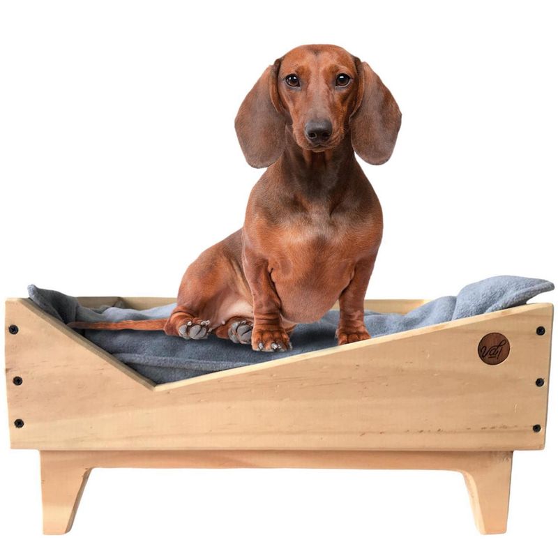  - Cama Madera Hector para Perro 23x40x50 cm Natural