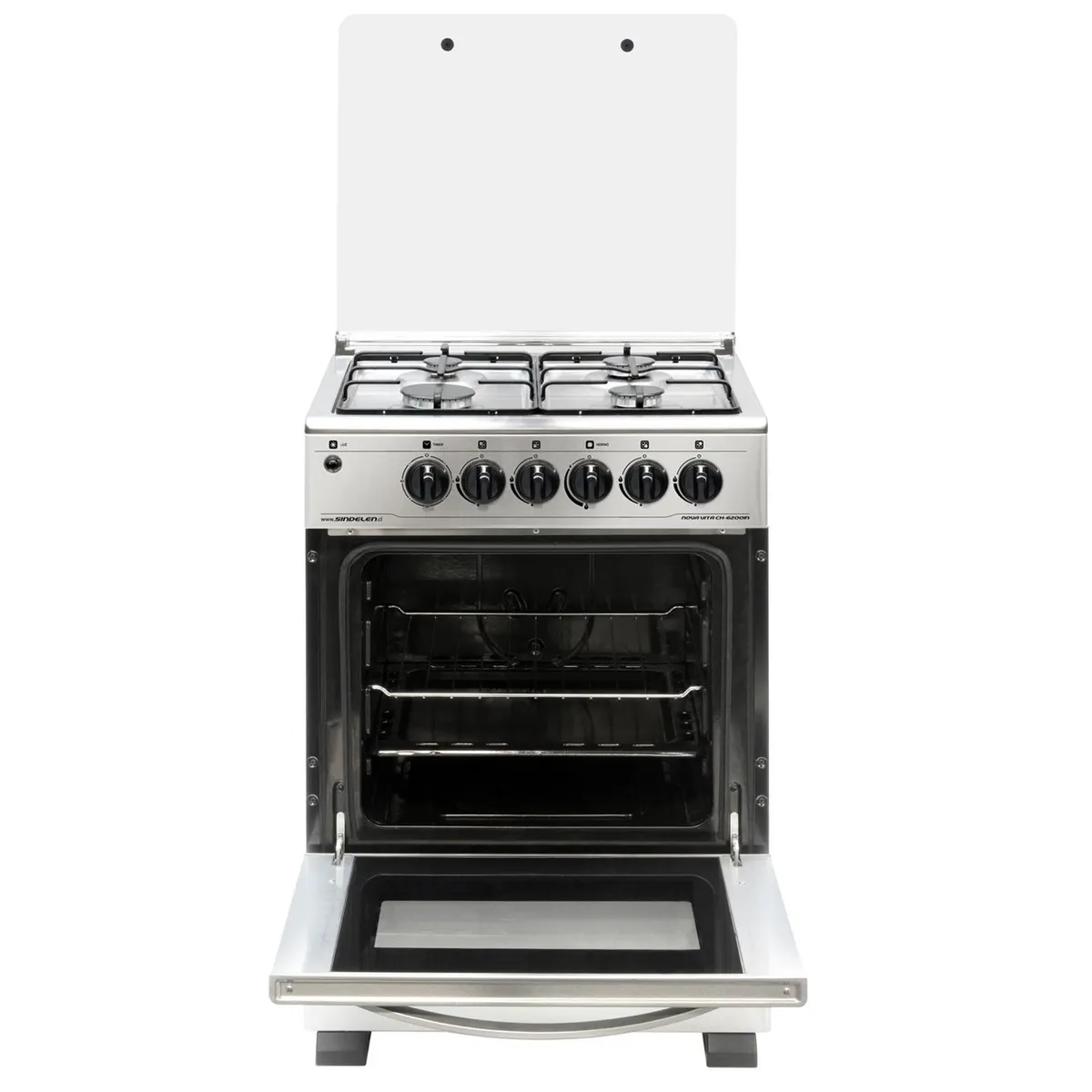 SINDELEN - Cocina a Gas 4 Platos Inox CH-6200IN