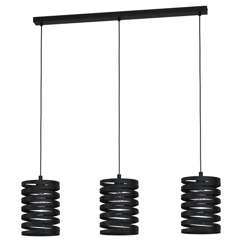 EGLO - Lámpara Colgante 3 Luces Acero Negro