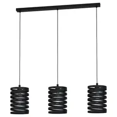 EGLO - Lámpara Colgante 3 Luces Acero Negro