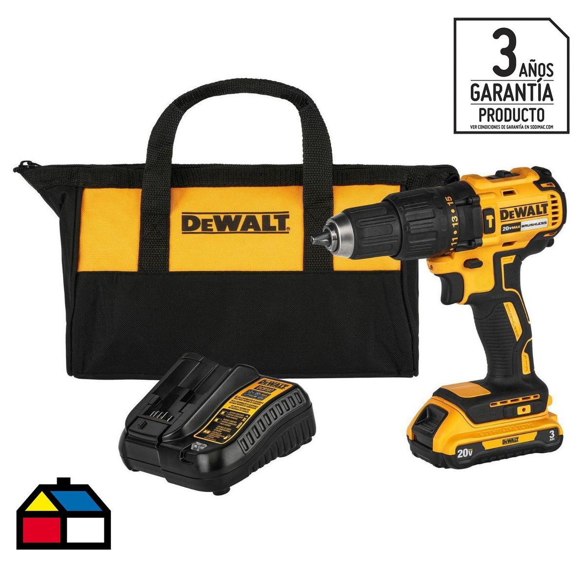 DEWALT - Taladro Inalámbrico Percutor 13 mm 20 V/1 Batería