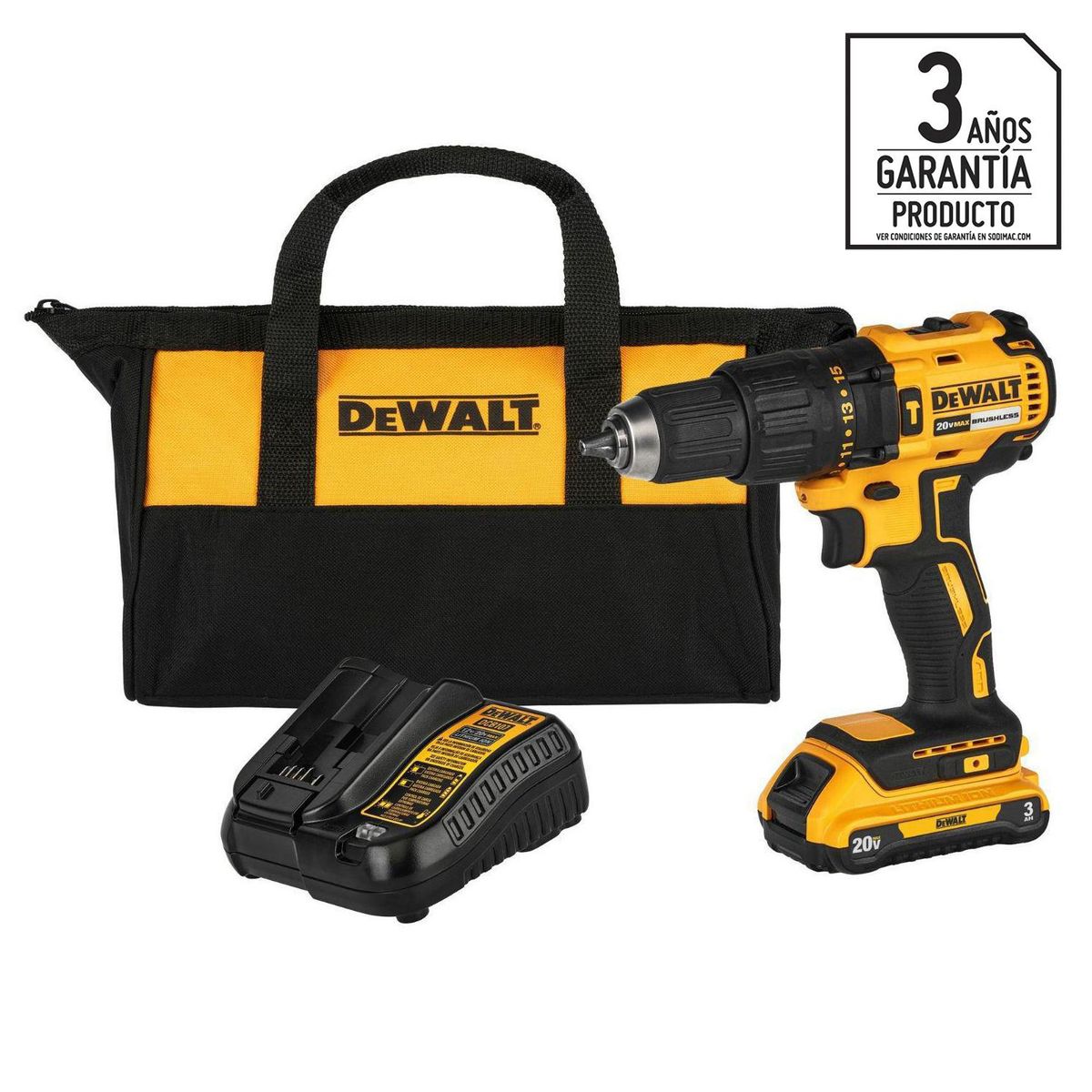 DEWALT - Taladro Inalámbrico Percutor 13 mm 20 V/1 Batería