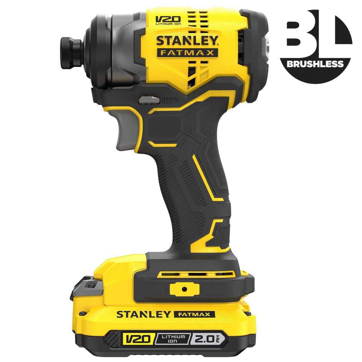 STANLEY - Atornillador de impacto inalámbrico 20V + 2 baterías