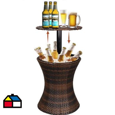Mesa cooler altura ajustable Marrn.