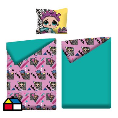 Cubre cama reversible 1,5 plazas.