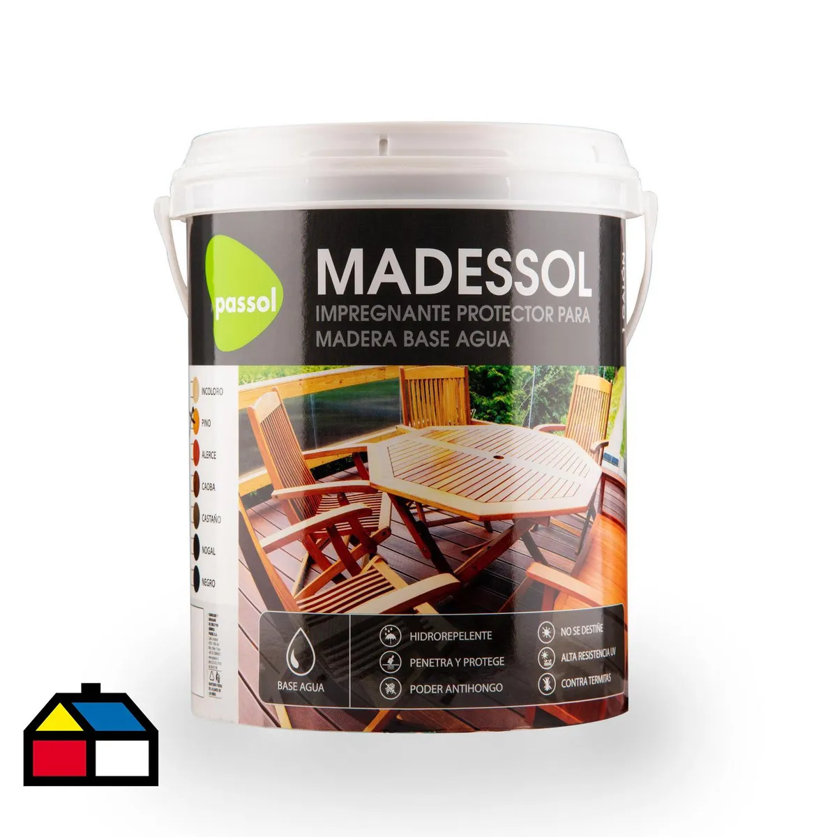 QUIMICA PASSOL - Impregnante para Madera Mate 3.785 kg Negro