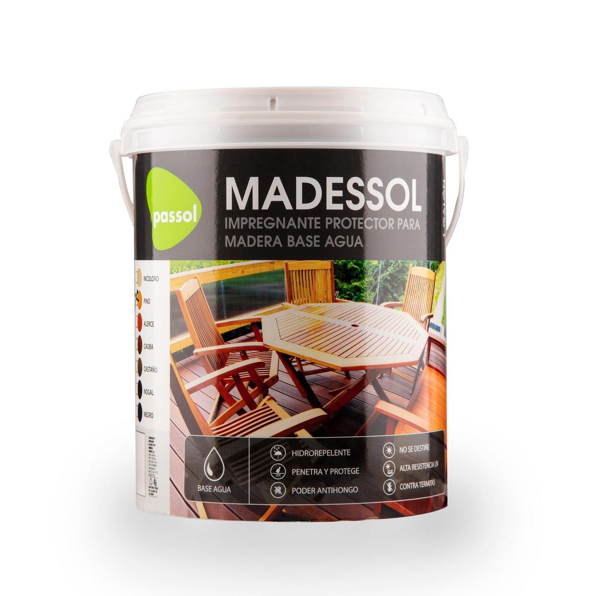QUIMICA PASSOL - Impregnante para Madera Mate 3.785 kg Castaño