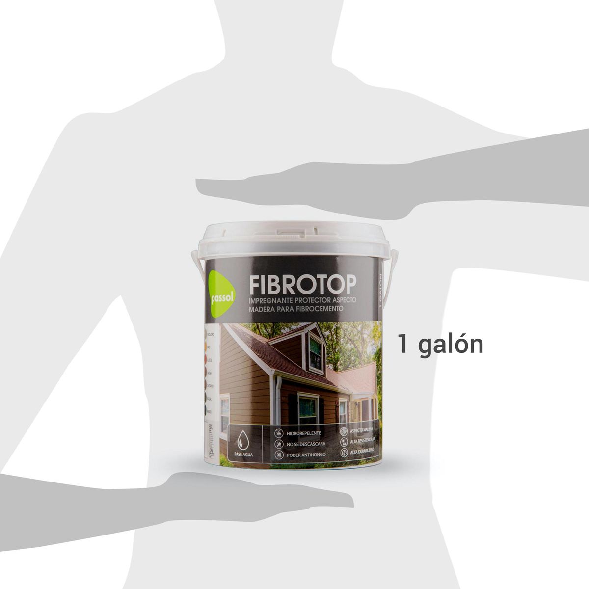 QUIMICA PASSOL - Impregnante Fibrocemento Mate 3.785 kg Alerce