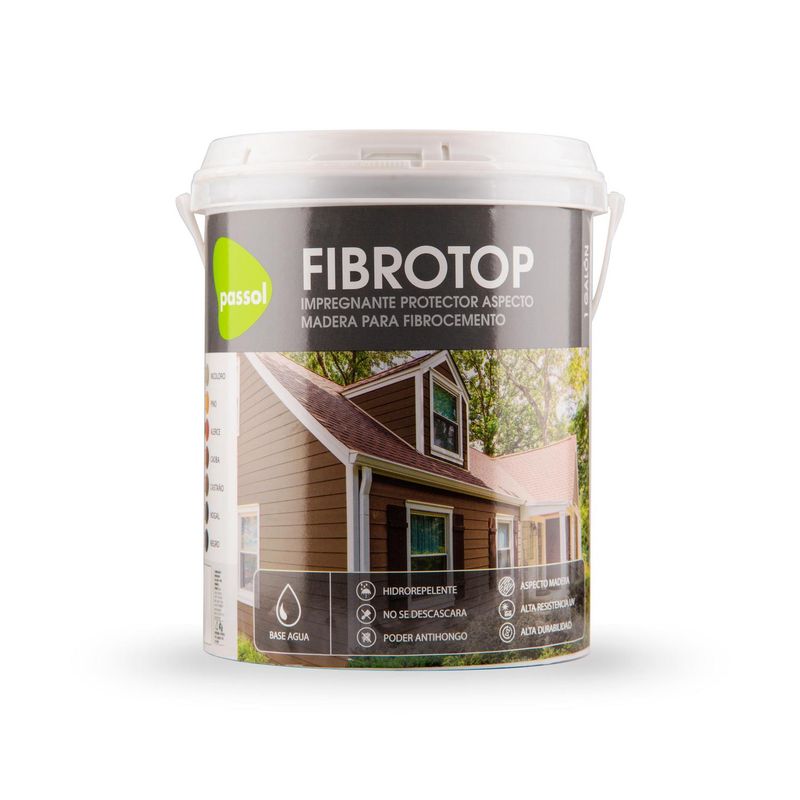 QUIMICA PASSOL - Impregnante Fibrocemento Mate 3.785 kg Negro