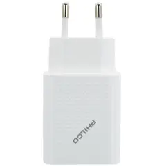 PHILCO - Cargador de celular con puerto y cable tipo C