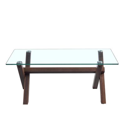 Imagen 2 del producto Mesa Centro Vidrio L2 110x60x45 café