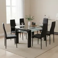 Juego de Comedor Vin 6 Sillas Mesa Rectangular 90x75x150 cm