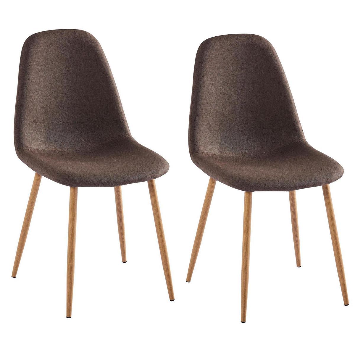 JACOBSEN - Pack 2 Sillas Melisa Café Natural 85x45x53 cm