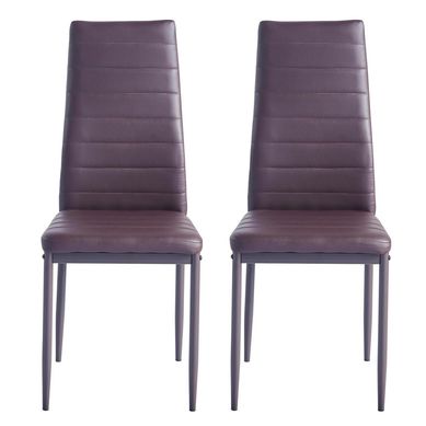 Set de 2 sillas PVC caf