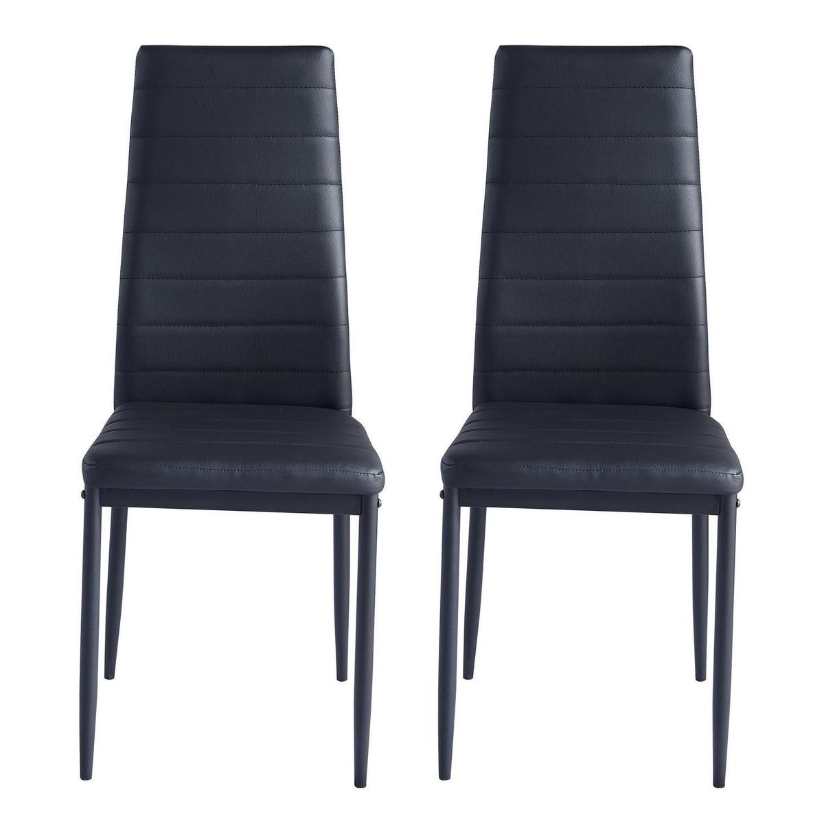 JACOBSEN - Set 2 Sillas Negro 97x47x50 cm