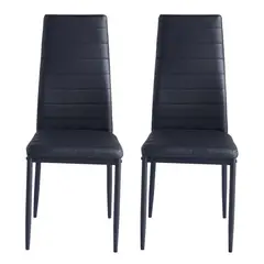 JACOBSEN - Set 2 Sillas Negro 97x47x50 cm