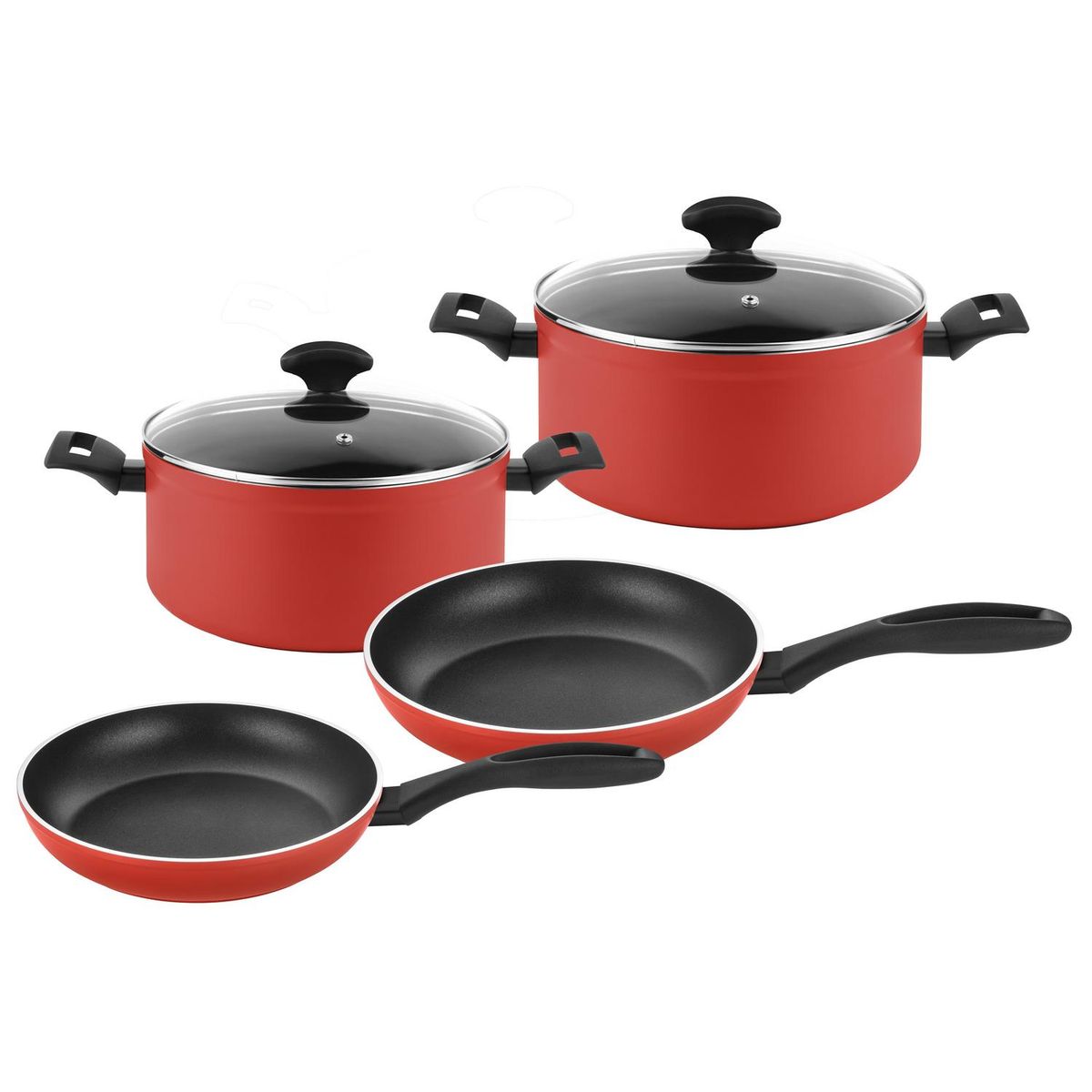 Fagor - Batería de Cocina 6 Piezas Aluminio Maxima Rojo