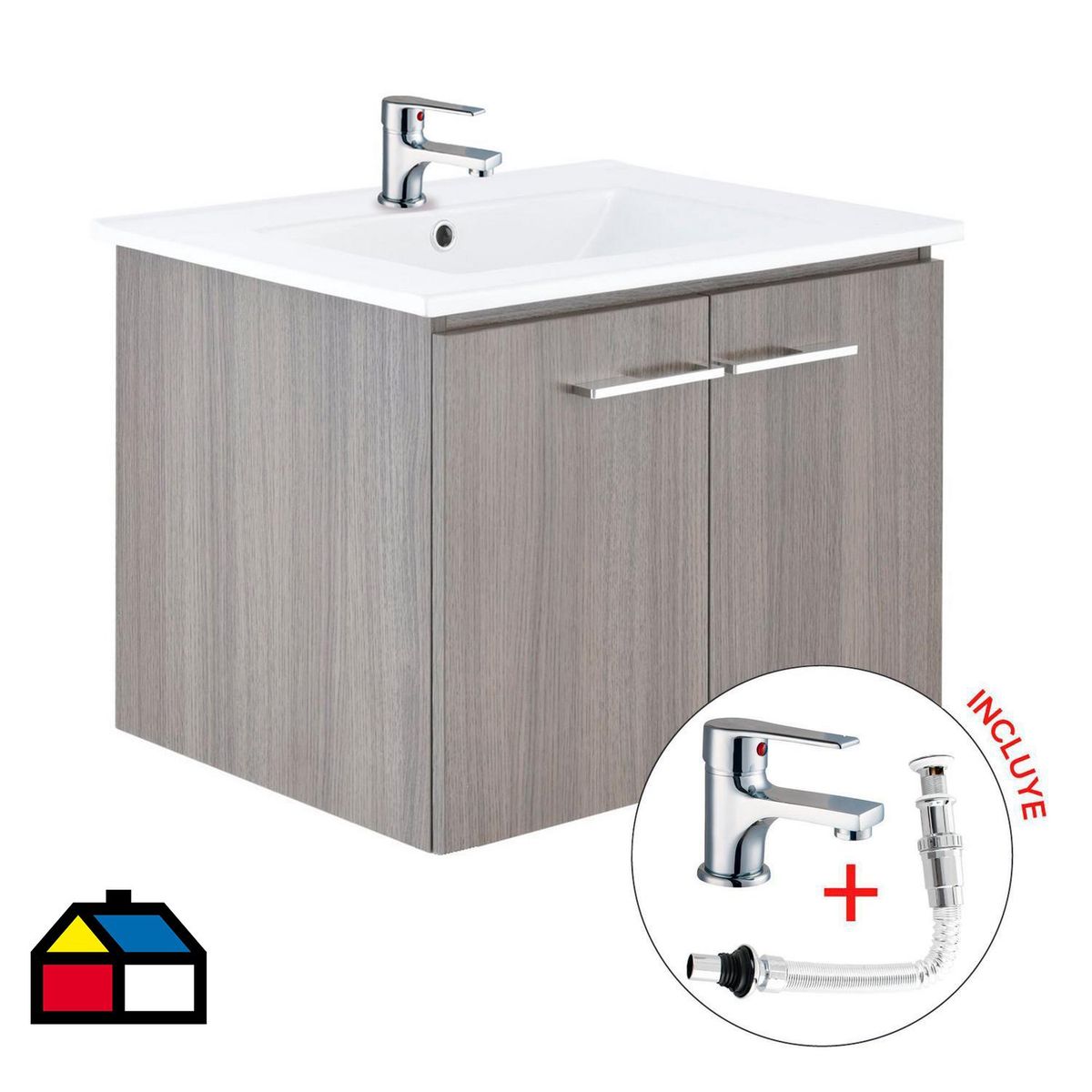 DUSCHY - Combo mueble ebba loza 60x45x45 ds2 2 puertas