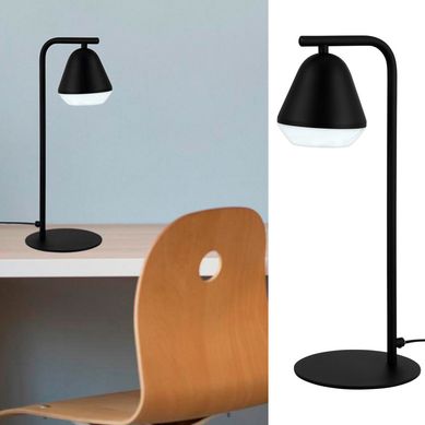 Lmpara de mesa plstico negro 1 luz 3W GU10