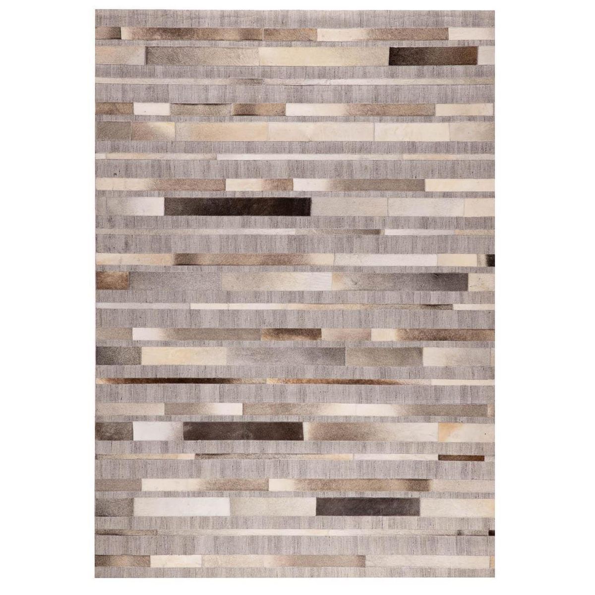 DIB - Alfombra natural leather design 160x230 cm 6884 silver