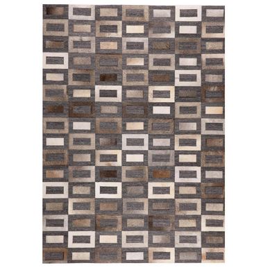 Alfombra natural leather design 160x230 cm 6883 grey