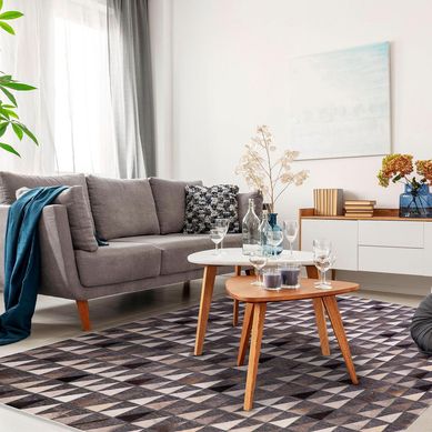Alfombra natural leather design 190x290 cm 1680 grey.