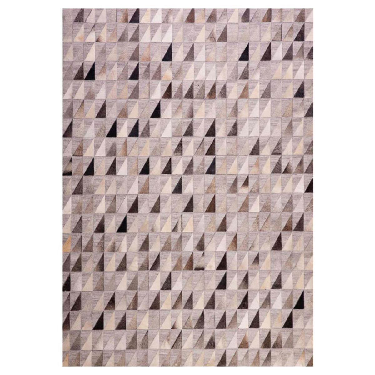 DIB - Alfombra natural leather design 140x200 cm 1680 silver