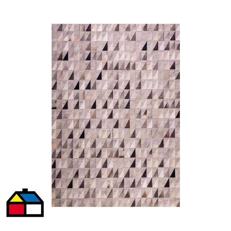 DIB - Alfombra natural leather design 160x230 cm 1680 silver