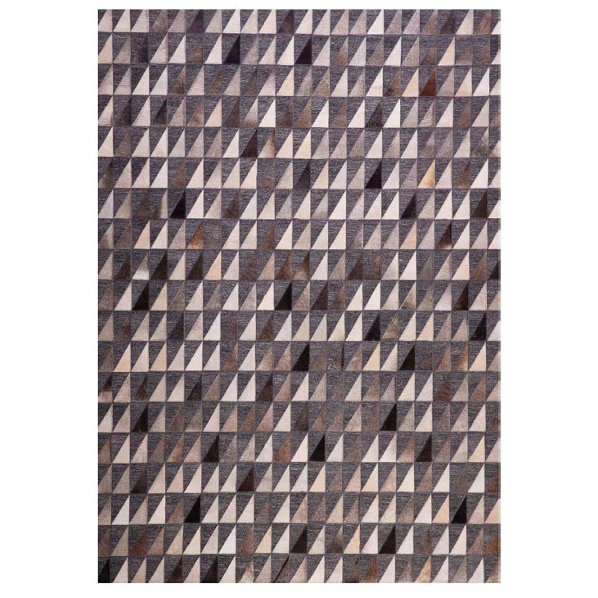 DIB - Alfombra Leather Design 160x230 cm Cuero Gris