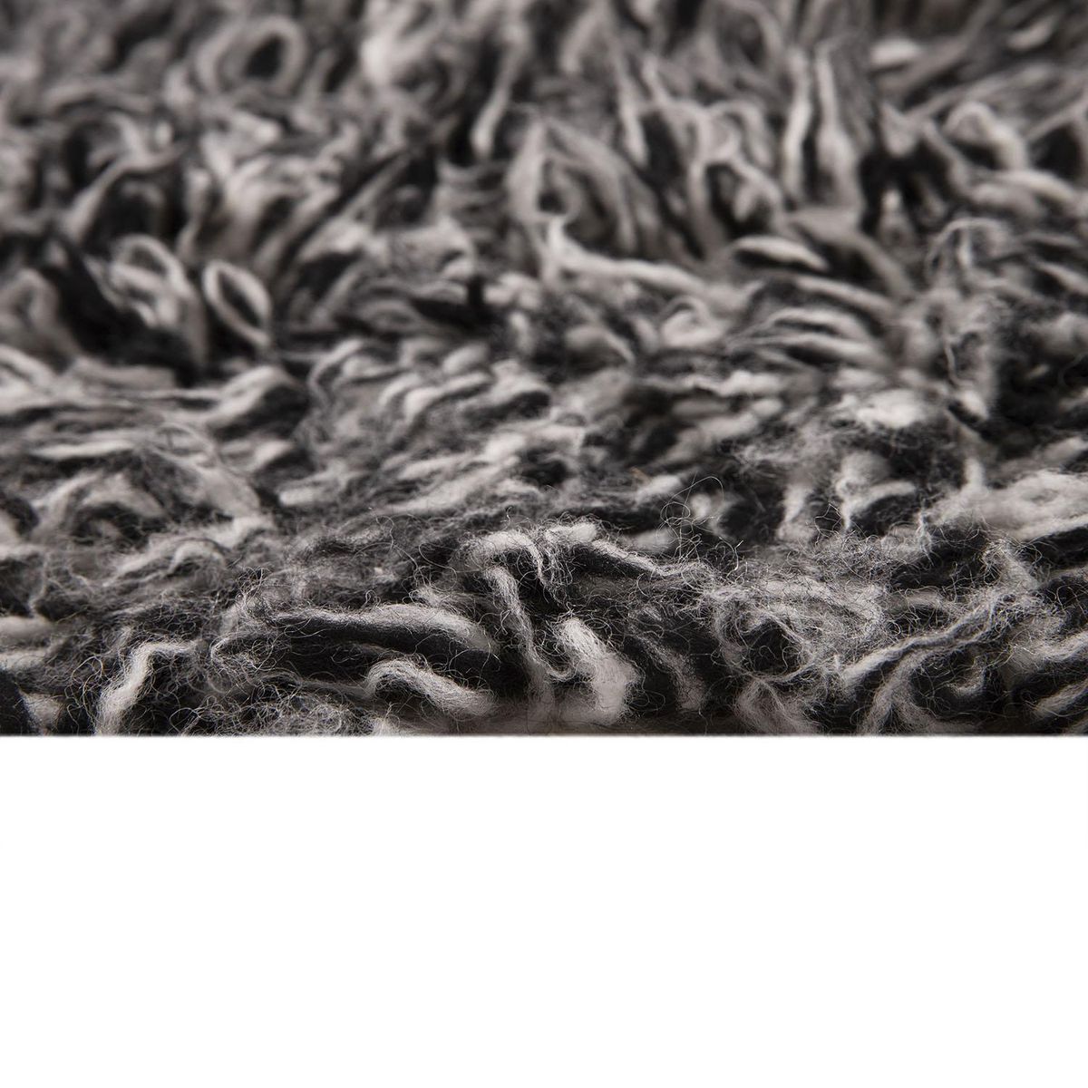 DIB - Alfombra Flokati 170x240 cm Lana Negro