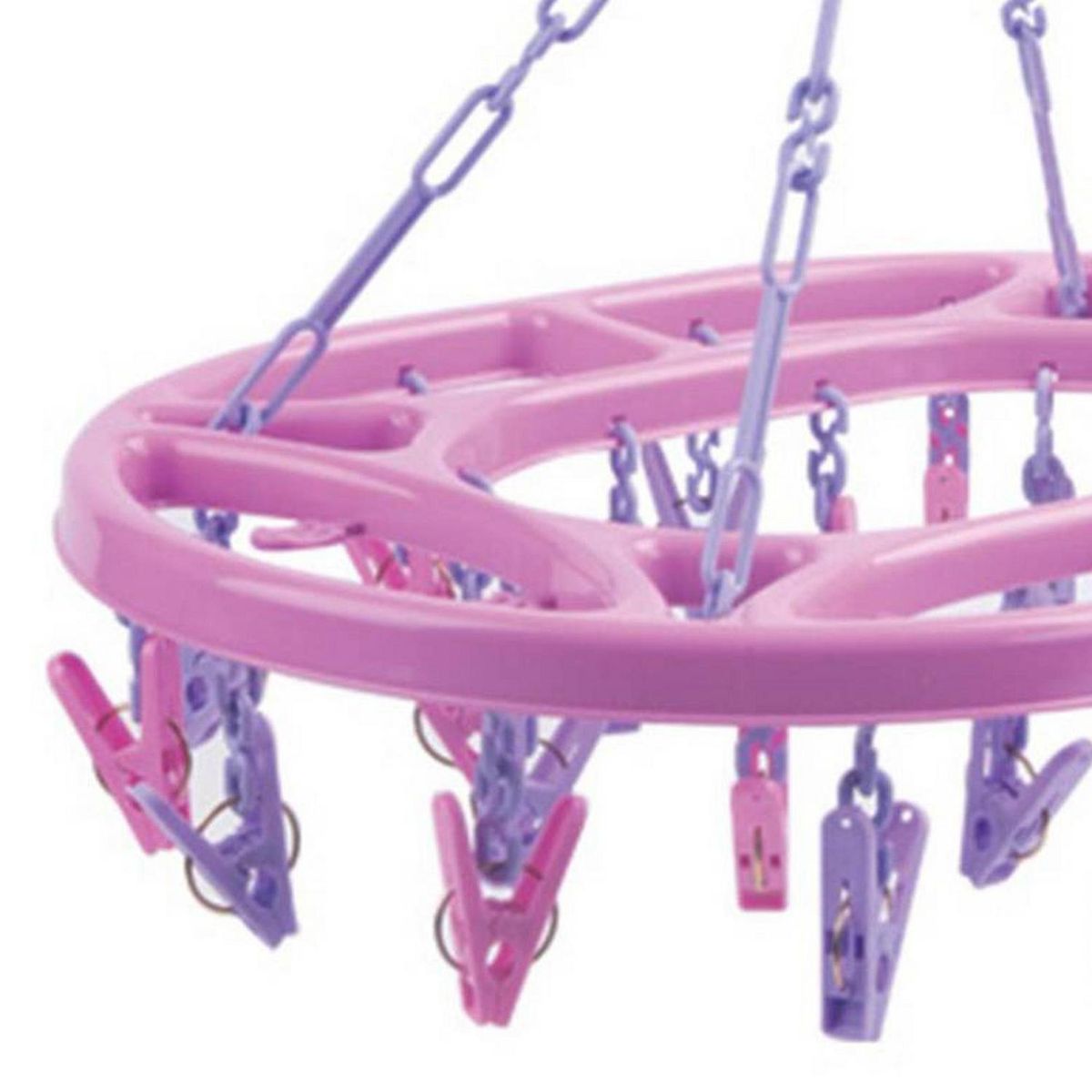 REYPLAST - Colgante de Ropa Múltiple Ovalado con 24 Ganchos Plegable Plástico 45x5x34 cm varios