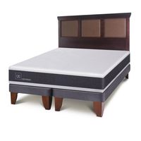 Cama Europea New Ortopedic 2 Plazas + Muebles