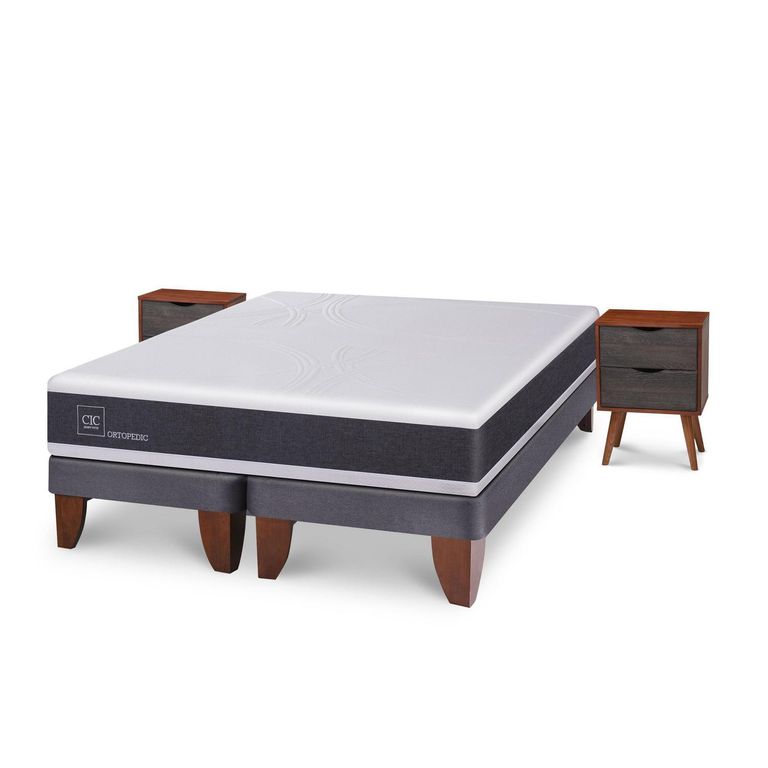 Cama Europea New Ortopedic King + Muebles