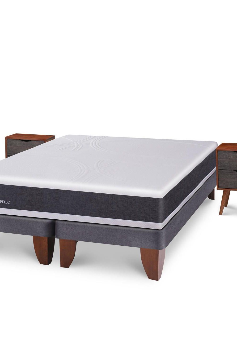CIC - Cama europea New Ortopedic King  + Muebles
