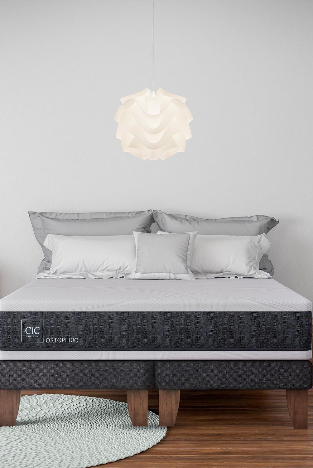 CIC - Cama europea New Ortopedic King  + Muebles