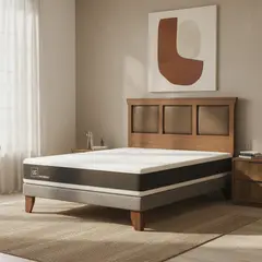 CIC - Cama Europea New Ortopedic 2 Plazas + Muebles